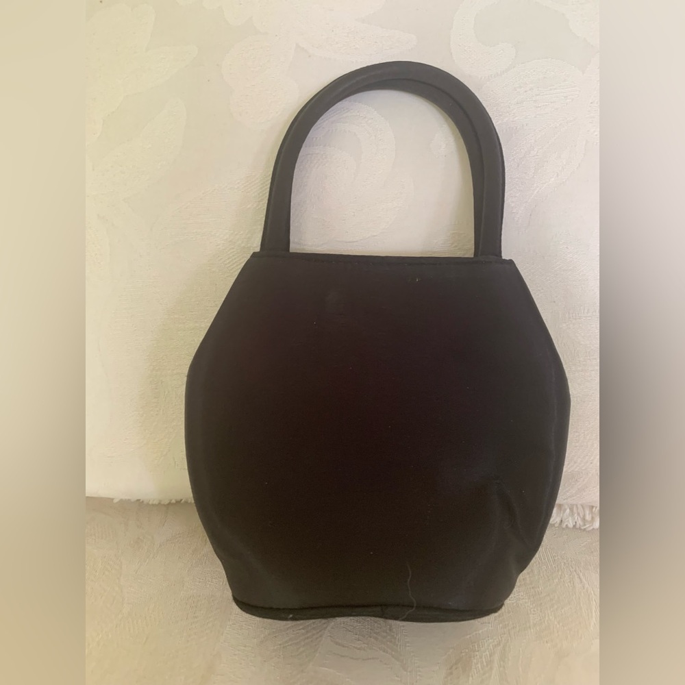 Black Satin Evening Bag